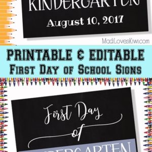 First Day of School Sign EDITABLE PDF, Printable Back to School Chalkboard Photo Prop Digital, Reusable PDF Template 1st Day, Student Gift