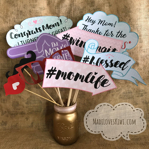 Mother's Day Photo Booth Props, Happy Mothers Day Signs, Printable Photobooth Ideas, Funny Mom Sayings Decor Mum Party Gift DIGITAL DOWNLOAD