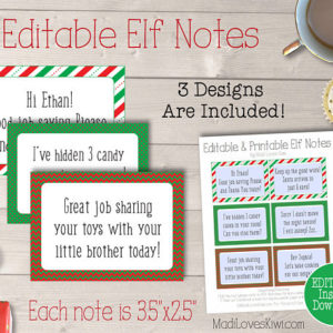 Personalized Elf Notes, Elf Printables, Elf Props, Elf Accessories, Elf Printable Tags, Elf Ideas, Elf Message, Elf Activity Kit, Elf Games