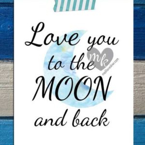 Love You To The Moon and Back Digital Download, Nursery Wall Art, Printable Baby Room Decor, Childrens Playroom Art, Baby Shower Gift Ideas