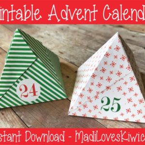 Printable Advent Calendar, Christmas Calendar, Christmas Countdown, DIY Advent Calendar, Printable Christmas Box, Printable Advent Numbers