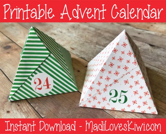 Printable Advent Calendar, Christmas Calendar, Christmas Countdown, DIY Advent Calendar, Printable Christmas Box, Printable Advent Numbers