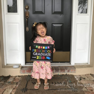 Last Day of School Sign Printable, Preschool Graduation Sign, Chalkboard for 2018 Graduate, Digital Preschool Photo Prop, End of School Year