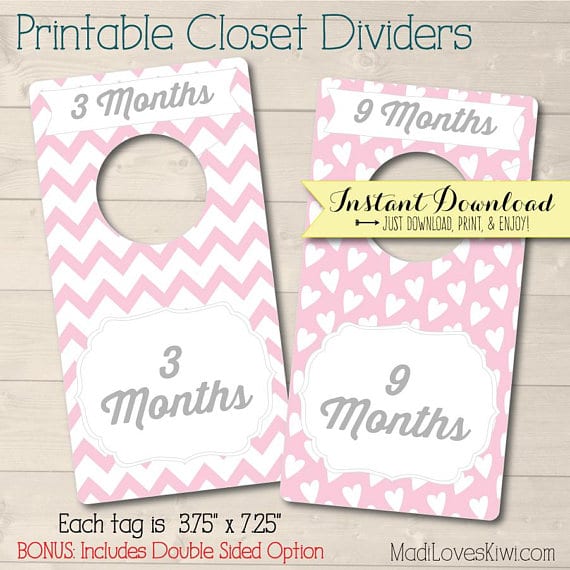 Modish Labels Baby Nursery Closet Dividers Closet Organizers Confetti Gold Baby Girl Nursery Decor Pink 