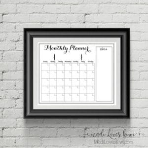 Printable Monthly Calendar, Family Calendar, Printable Calendar, Family Planner, Family Organizer, Family Command Center, Family Schedule