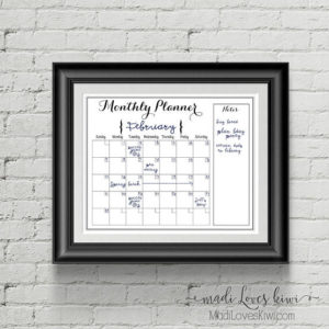 Printable Monthly Calendar, Family Calendar, Printable Calendar, Family Planner, Family Organizer, Family Command Center, Family Schedule
