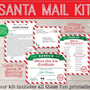 Personalized Santa Letter Template, Letter from Santa Printable, North Pole Mail, Santa's Nice List Certificate, Christmas Letter Template