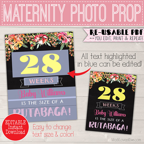 Boho Pregnancy Chalkboard Sign Editable, Pregnancy Week By Week Chalkboard, Pregnancy Weekly Photo, Maternity Sign, DIY Pregnancy Photo Prop