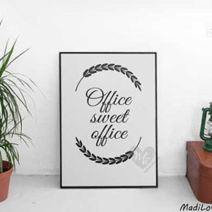 Office Sweet Office, Cubicle Decor, Office Decor, Office Wall Art, Home Office Decor, Cubicle Art, Office Print, Office Art, Office Quotes