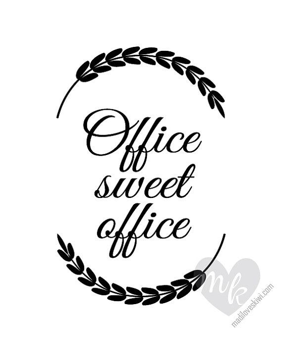 Office Sweet Office, Cubicle Decor, Office Decor, Office Wall Art, Home Office Decor, Cubicle Art, Office Print, Office Art, Office Quotes