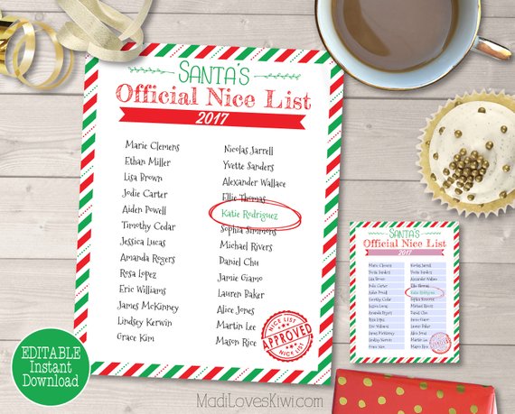 Personalized Santa Letter Kit, Custom Letter from Santa, Santa Letter Template, North Pole Letter, Nice List Certificate, Santa's Nice List