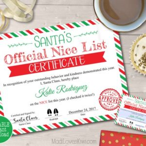 Personalized Nice List Certificate and Letter, Customized Santa's Nice List, Nice List Printable, Personalized Santa's List, North Pole Mail