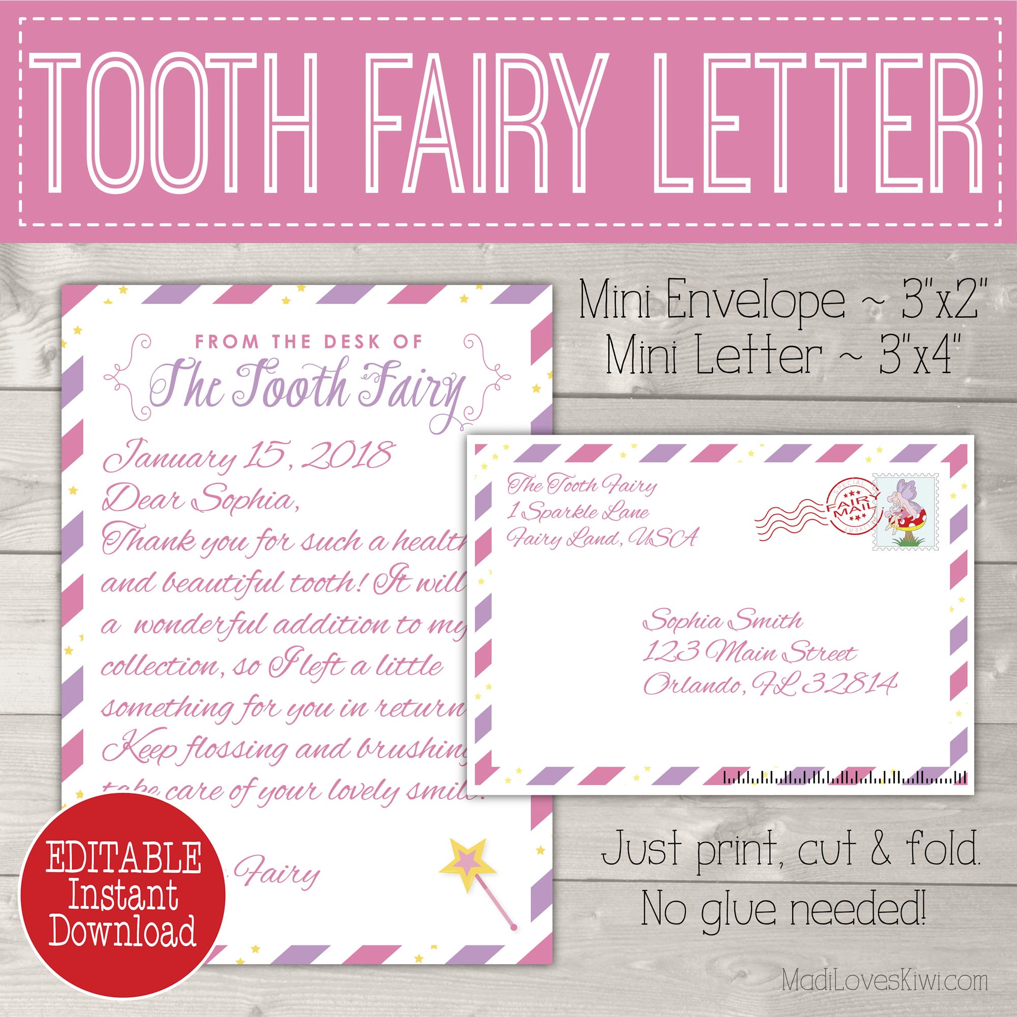 Free Printable First Tooth Fairy Letter Pdf