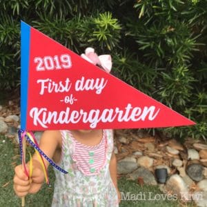 Editable First Day of School Pennant Printable