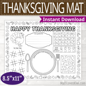 Printable Thanksgiving Placemat