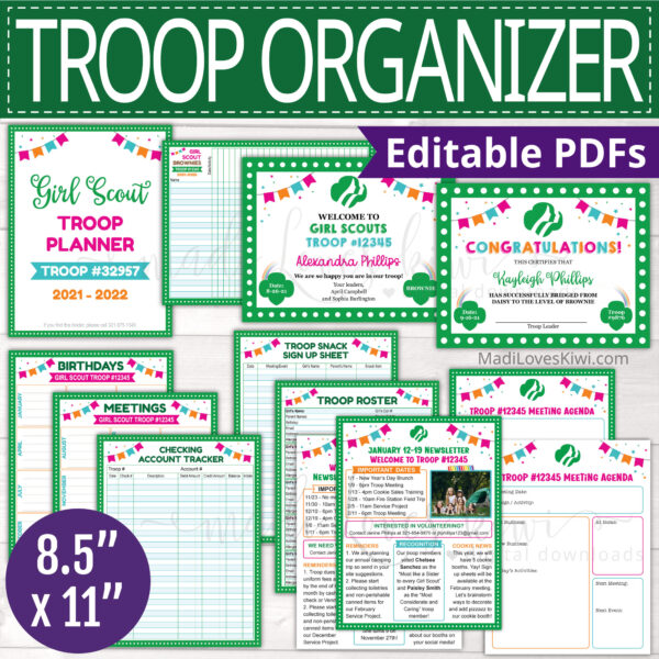 printable girl scout troop organizer