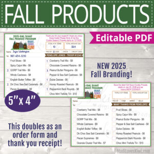 Girl Scout Fall Order Form