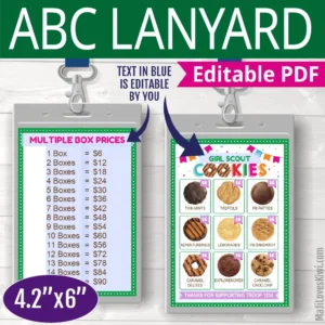 ABC Girl Scout Cookie Lanyard