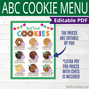 girl scout cookie menu