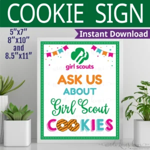 ask us about girl scout cookies sign